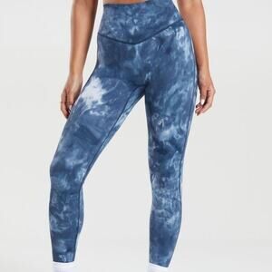 Gymshark  Elevate Blue tie-dye  leggings High-Rise size Small